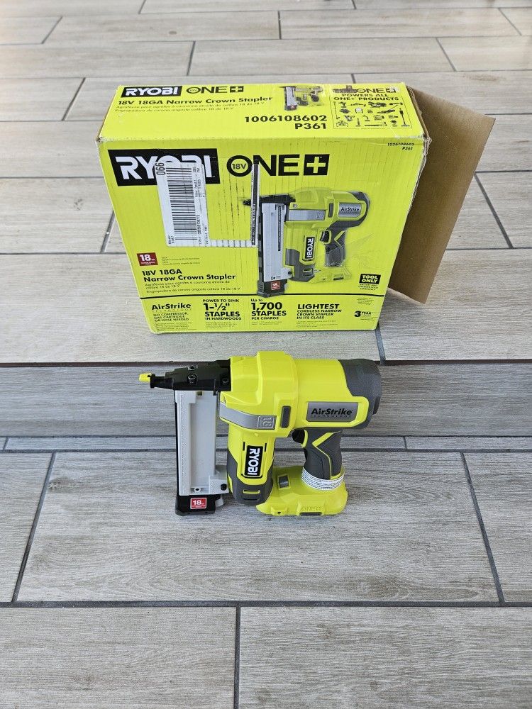 Ryobi 18v 18ga Narrow Crown Stapler