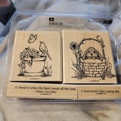 Rubber Stamps Serene Spring Stampin Up Set