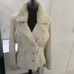 Arden B Genuine Rabbit Fur Coat Size M