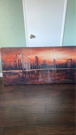 Brooklyn bridge canvas wall art 60x30