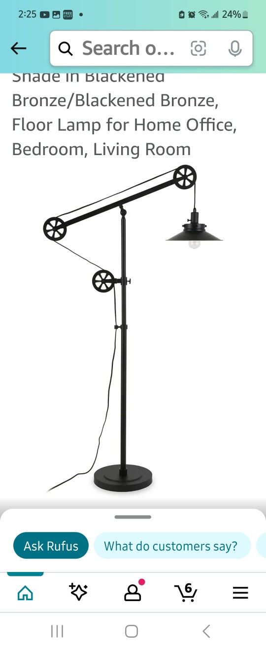 Adjustable Industrial Floor Lamps for Living Room - Rustic Reading Lamp with Pulley System, Modern Farmhouse Indoor Pole Task Lamp, Vintage Tall Stand