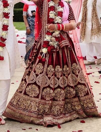 Indian Wedding Lengha With Double Chuni. Size S/8