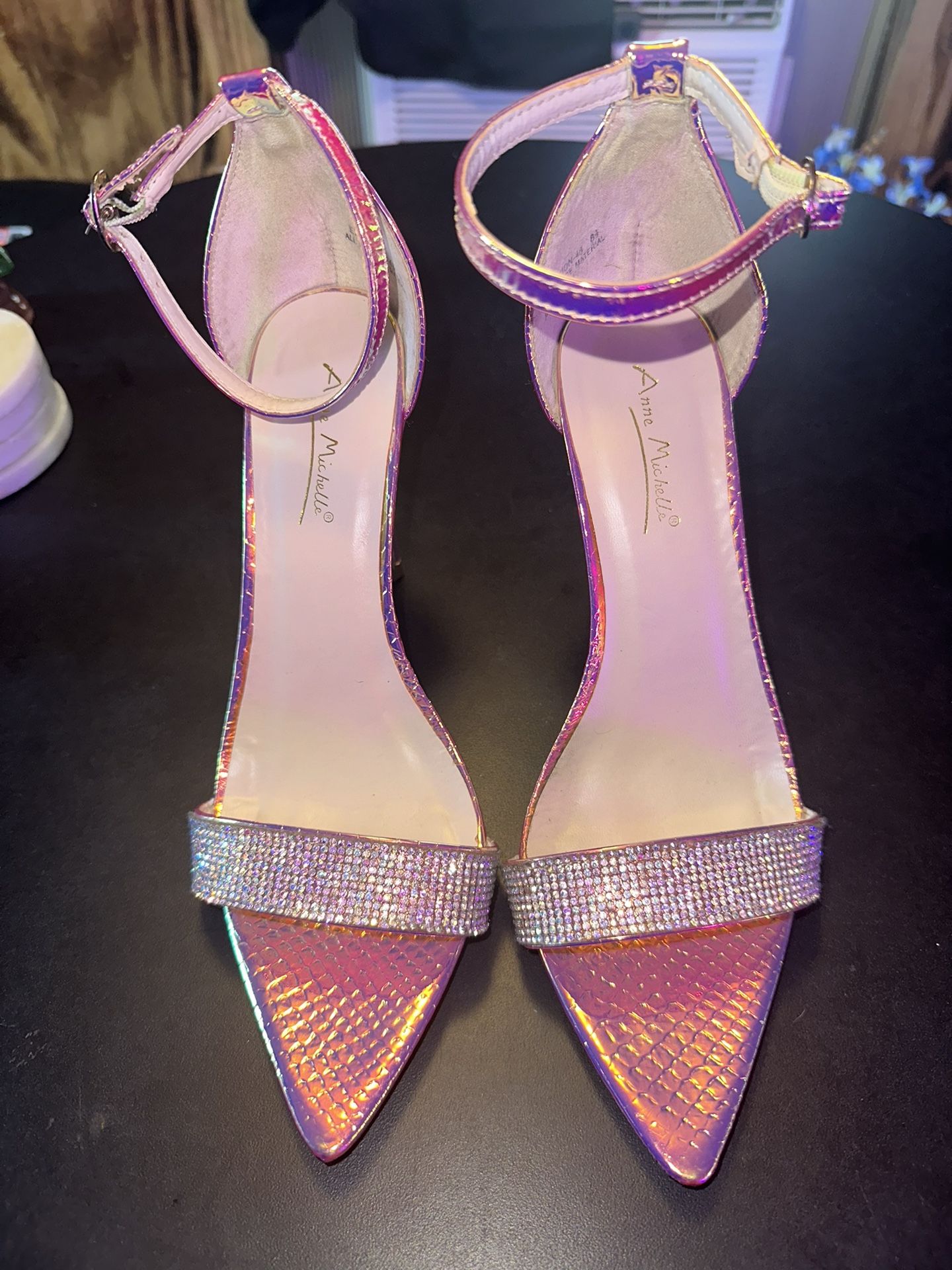  Iridescent Pink Heels