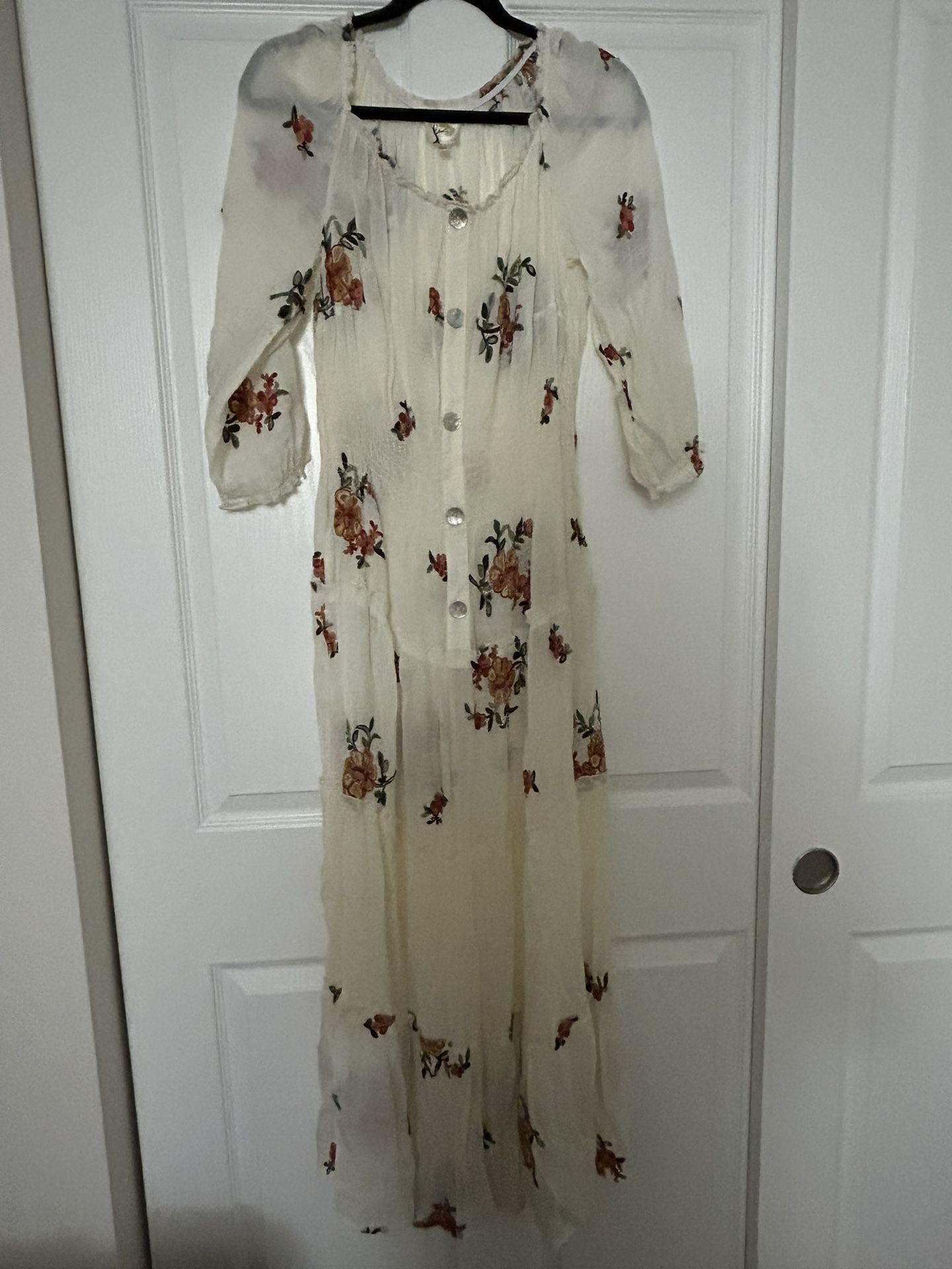 Fig And Flower, White Dress , Size 1x
