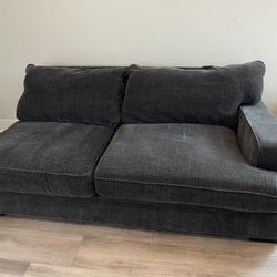 Super Deep Super Comfy Washed Black Couch