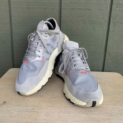 Adidas Men's Nite Jogger Silver Metallic EE5851 Light Grey/Silver Size 8