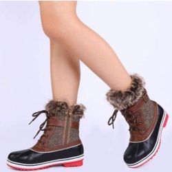 ... Dream Pairs Women's Mid-Calf Snow Boots    Size 8