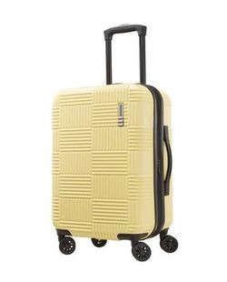Brand New 22" American Tourister Luggage Hardside Carry On Spinner Suitcase Yellow