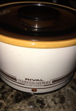 Vintage Rival Crock-Ette Slow Cooker Crock Pot 1 Quart Model 3205 Brown