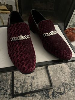 Burgundy Chain Dressy Shoes