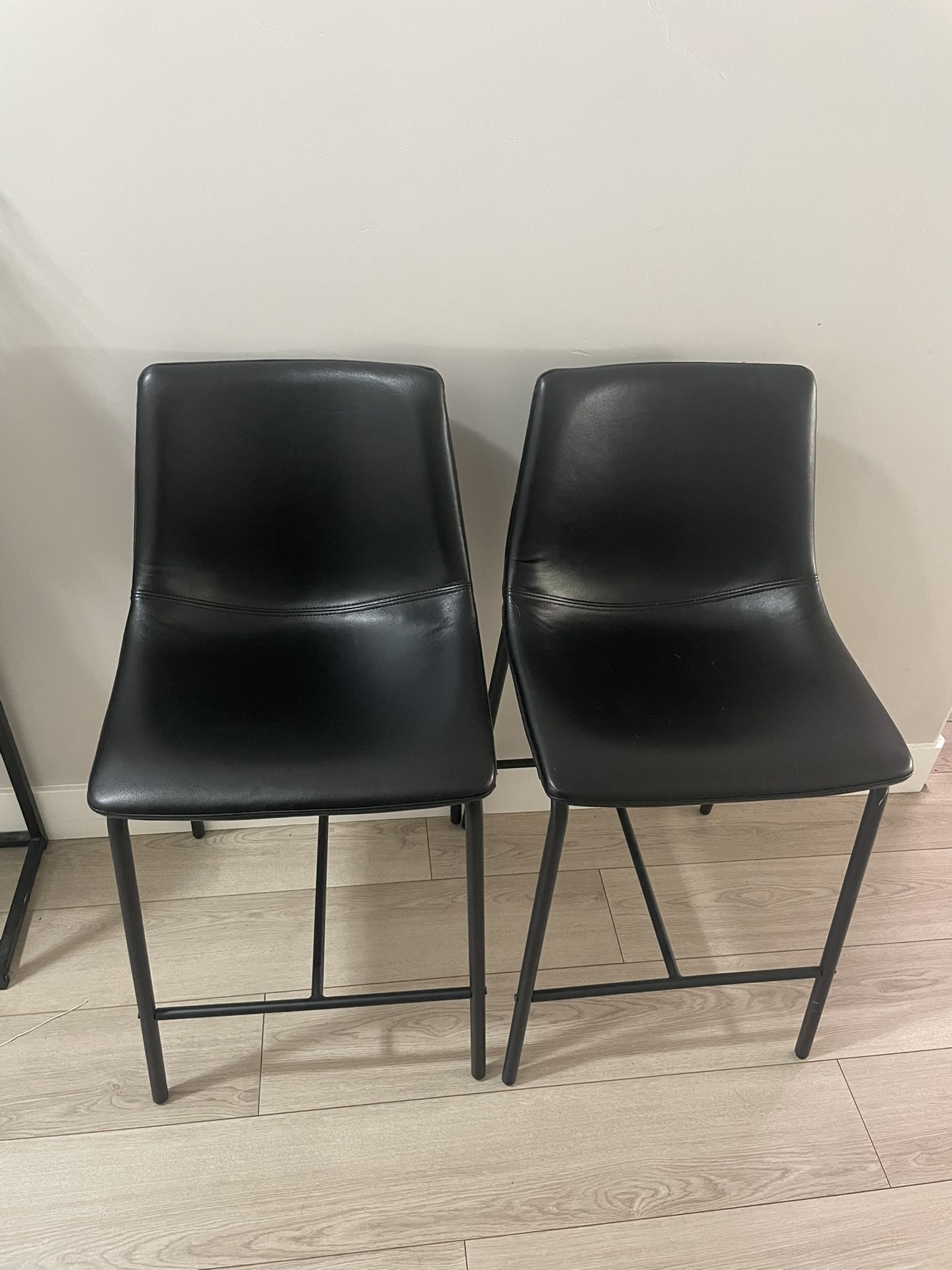 Two Black Barstools