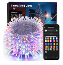 Brizled Smart String Lights, 196ft 600 LED Smart WiFi Color Changing Fairy Lights App Controlled
