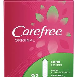 Carefree ORIGINAL Pantiliners, UNSCENTED LONG - 92 Count