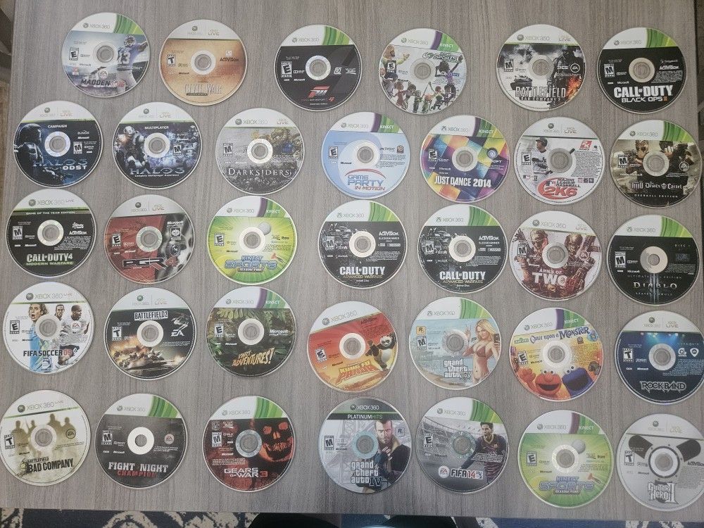 34 Xbox 360 Loose Discs