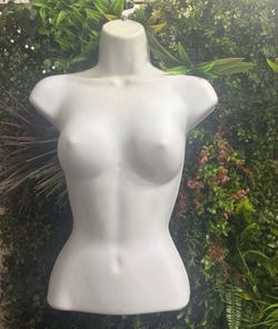 Only Hangers Female Torso Body Mannequin Form (Waist Long) Great for Small and Medium Sizes, White Finish