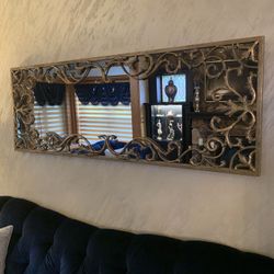 Antique gold mirror