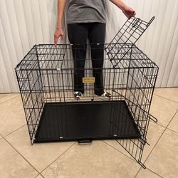 NEW Foldable Pet Cage Dog Crate 36” Steel Cage
