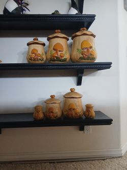 Vintage Mushroom Canisters