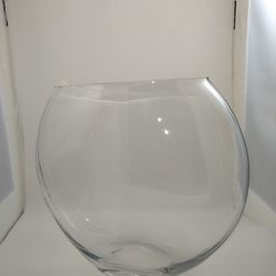 Large Glass Oval Bouquet Vase