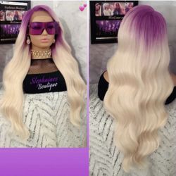 Human Hair Blended Lace Front Wig 