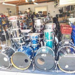 Massive Inventory Of Drum sets Cymbals Snare Drums Stands Pedals Thrones 50% Or More Off Retail