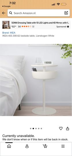 IKEA set of Two white bedside tables