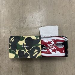 Red Bapesta Trainers