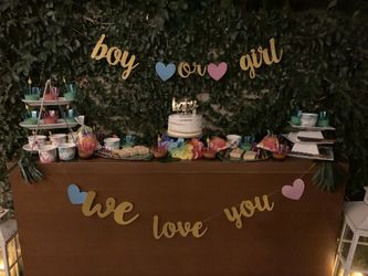 Gender reveal sign