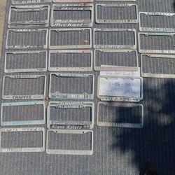 Volkswagen Porsche Chevrolet Pontiac Datsun Buick Vintage License Plate Frames
