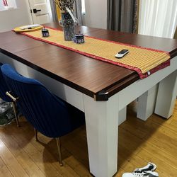 Dining Table/ Built In Pool And Table Tennis Table In
