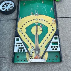 Mechanical Champion Baseball Arcade Playfield And Parts Lot 