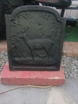 17th Century Iron Fire Back ( for fireplace )