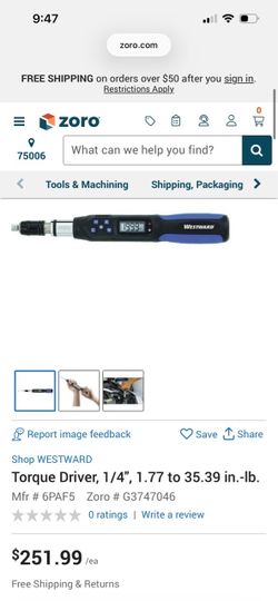 Westward Digital Torque Driver 1/4"