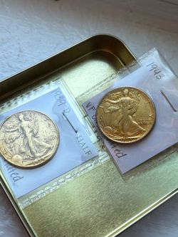 Gold plated Walking liberty half dollars