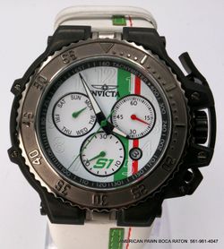 Invicta S1 Rally Chronograph Quartz Men's Watch 28401 58mm  Leather strap 