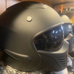 New Matte Black Dot Motorcycle Helmet ( Scorpion Look Style )$120