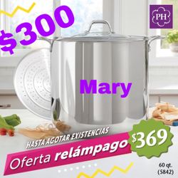 Olla De 60 Qt.  Con Parrilla Princess House