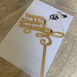Happy Wedding Anniversary Cake Toppers 