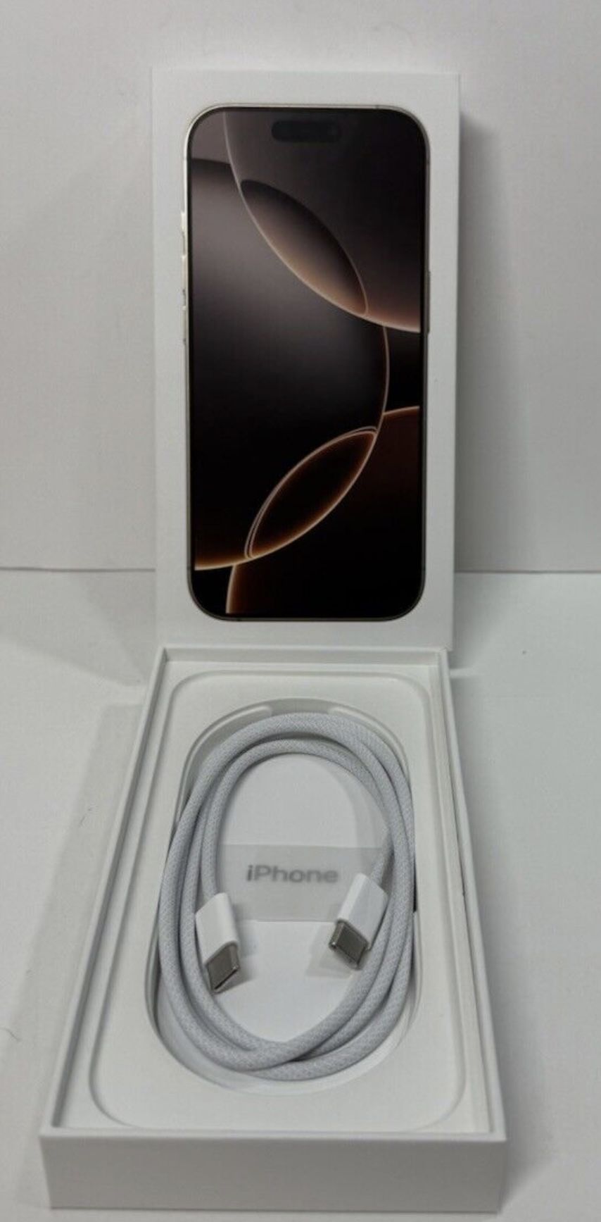 Apple iPhone 16 Pro Empty Box With USB-C Cable & Papers Desert Or Black Titanium New