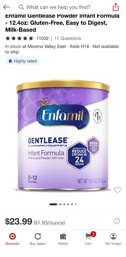 Enfamil gentlease