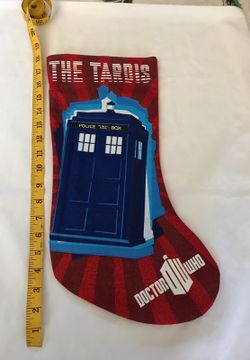 Christmas Stocking Doctor Who The Tardis NEW