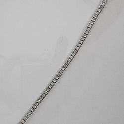 Sterling Silver CZ Tennis Bracelet 7.25"