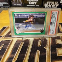 Jackson Merrill 2022 Topps Pro Debut Auto Green #PD-103 #/99 PSA 8 Padres