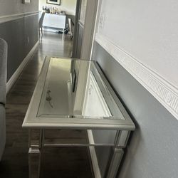 Ottoman And Side Table For Sale