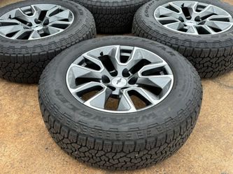 NEW 20" OEM 2025 Chevy Silverado Wheels Tahoe rims Goodyear A/T 275/60/20
