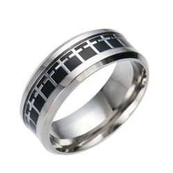 Unisex Stainless Steel Cross Ring, 15$ Each