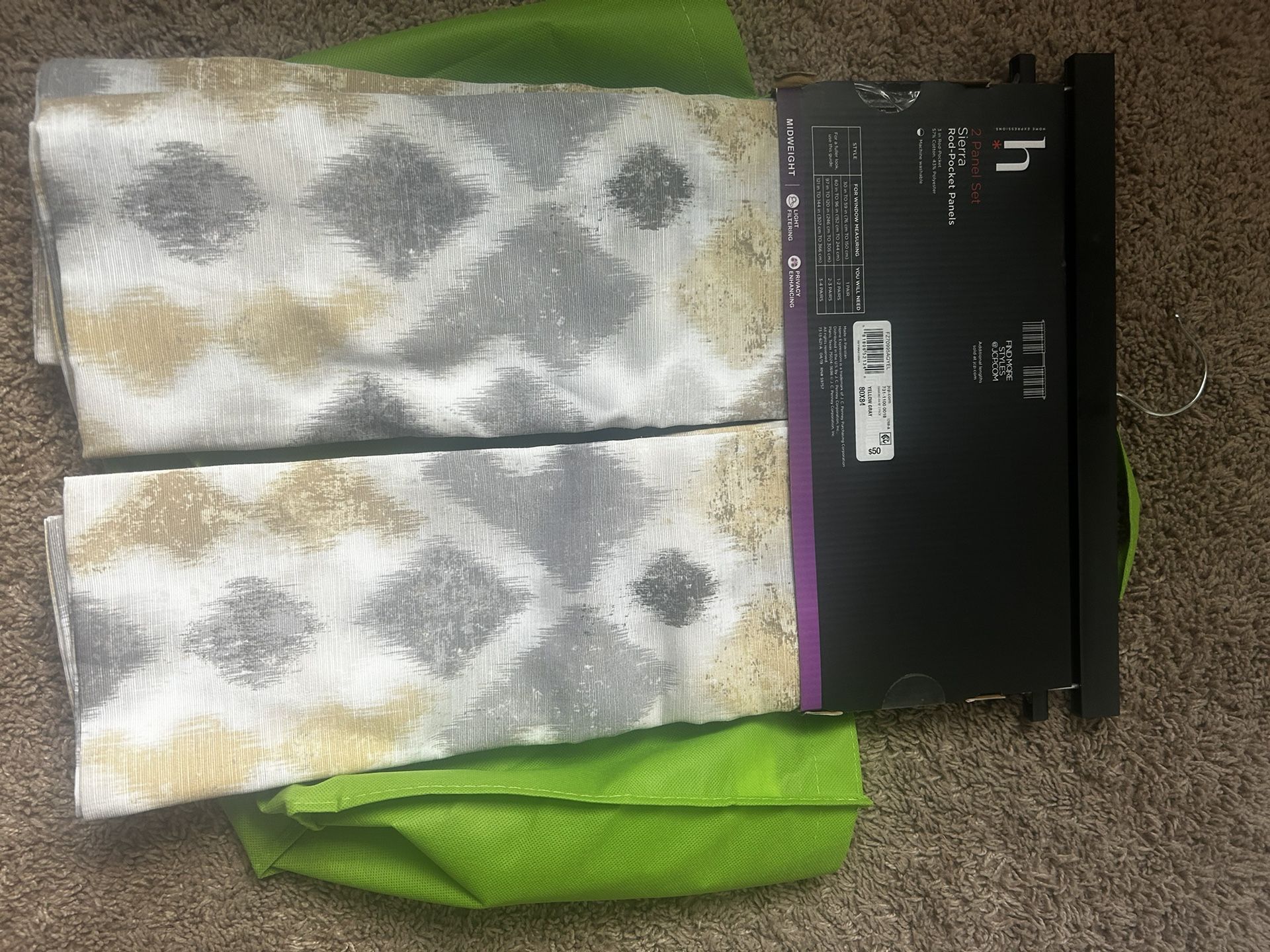 Windows/ Patio Curtains New