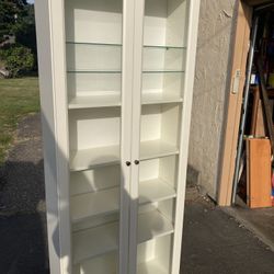IKEA Billy Bookcase, Glass Doors,, 5 Shelves, Good Shape, Delivery