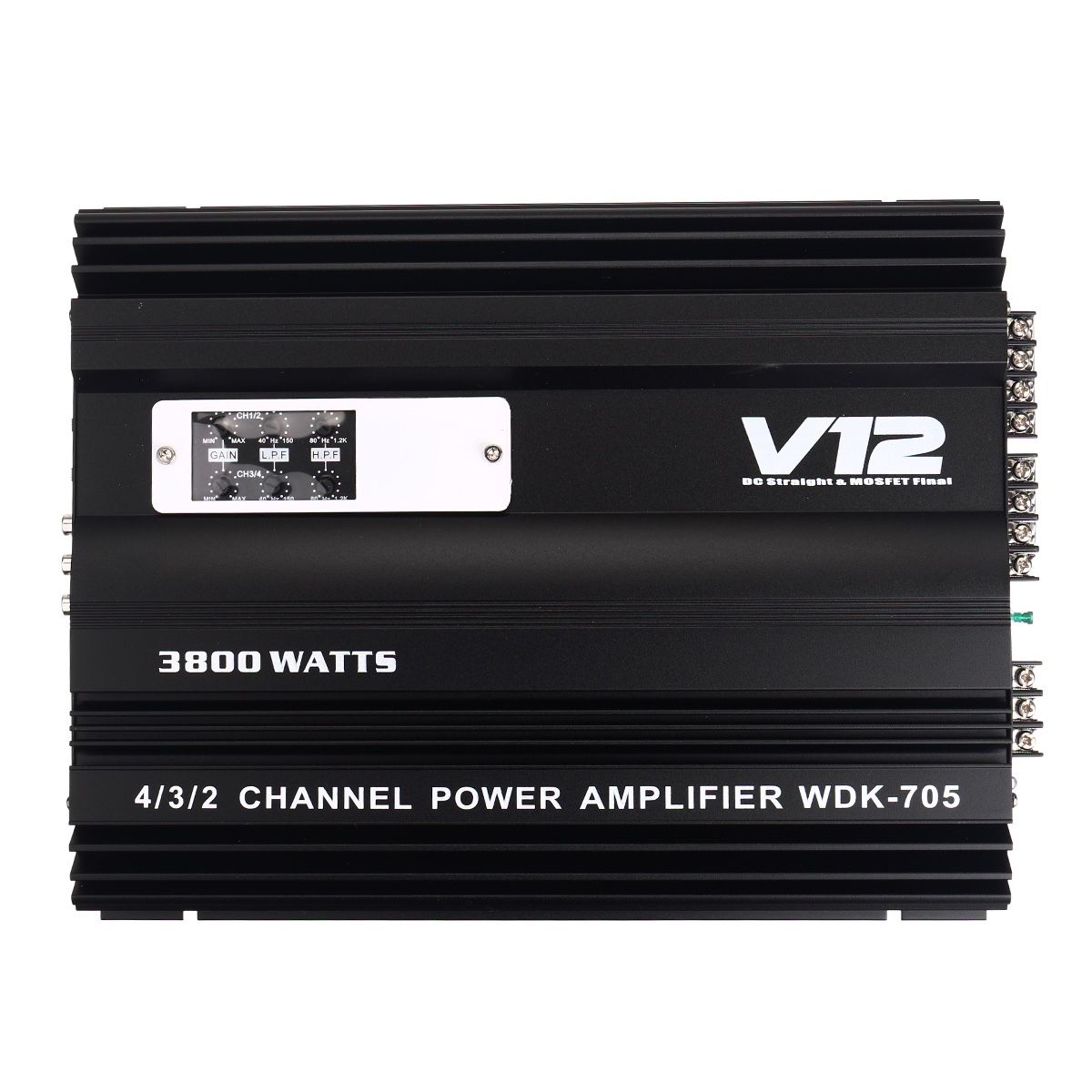 12V 3800W Car Audio Stereo Power Amplifier 4 Channel