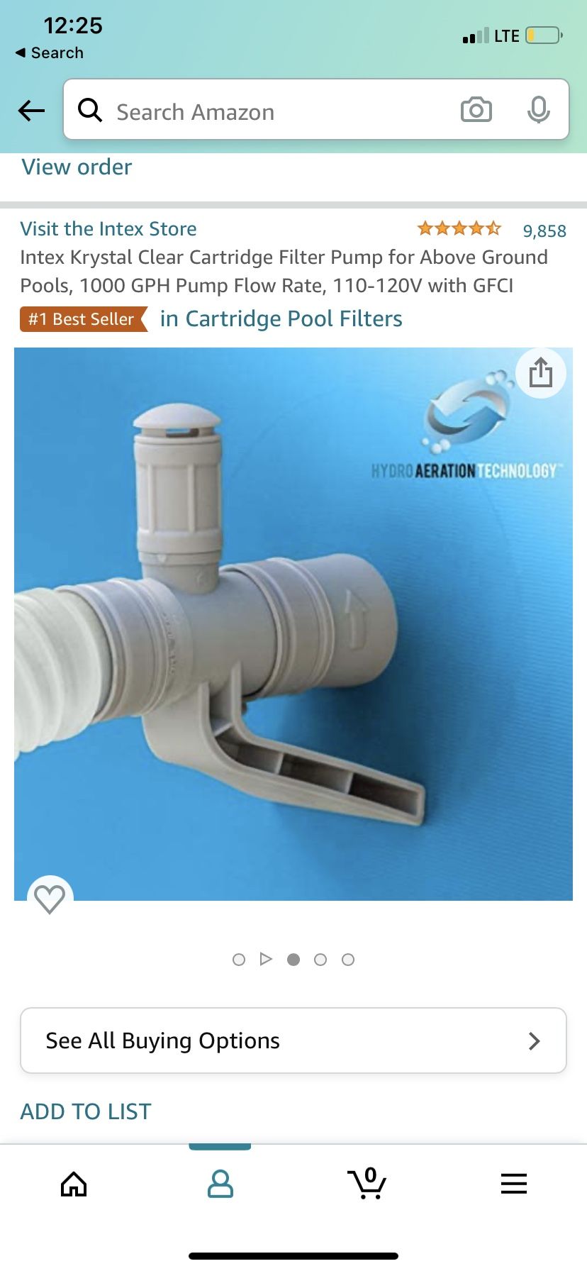 Brand New , Unopened Krystal Clear Intex Filter 1000gph